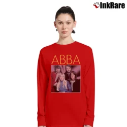 Women’s Abba Fan Art Vintage Music Long-Sleeve Top in red | Sleek, Versatile, All-Season