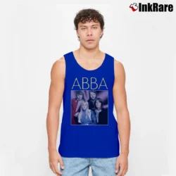 Men’s Abba Fan Art Vintage Music Tank Top in royal blue | Breathable, Active-Friendly Design