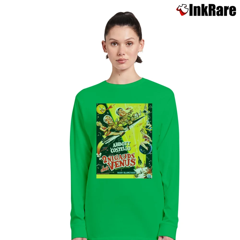 Women’s Abbott and Costello Go to Mars Poster Long-Sleeve Top in irish green | Sleek, Versatile, All-Season