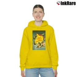 Women’s Abbott and Costello Meet Frankenstein Cozy Hoodie in yellow | Warm, Structured, Stylish