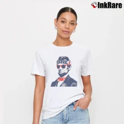 Women’s Abe Lincoln Usa Party Bandana Signature T-Shirt in white | Soft, Flattering Fit