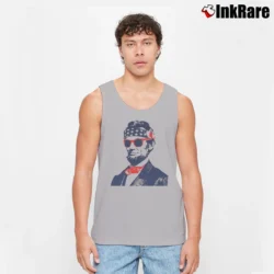 Men’s Abe Lincoln Usa Party Bandana Tank Top in sport grey | Breathable, Active-Friendly Design