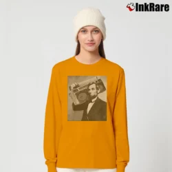 Women’s Abraham Lincoln Boombox Lost Gods Long-Sleeve Top in orange | Sleek, Versatile, All-Season