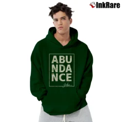 Men’s Abundance Heather Grey Graphic Pullover Hoodie in forest green | Cozy, Durable, Modern Fit