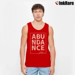 Men’s Abundance Heather Grey Graphic Tank Top in red | Breathable, Active-Friendly Design