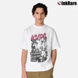 Men’s Ac/dc Dirty Deeds Done Dirt Cheap Classic T-Shirt in white | Soft, Breathable Everyday Wear