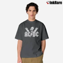 Men’s AC/DC The Simpsons Rock Band Classic T-Shirt in charcoal | Soft, Breathable Everyday Wear