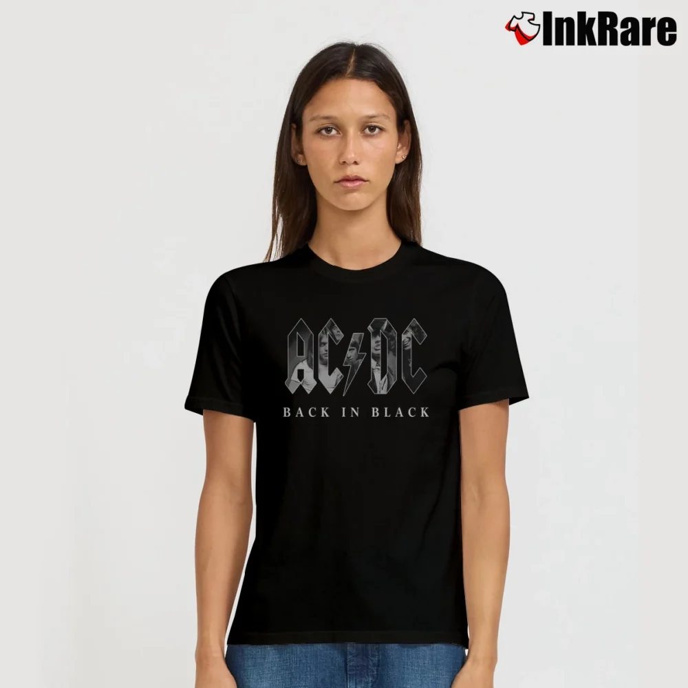 Women’s Acdc Back In Signature T-Shirt in black | Soft, Flattering Fit