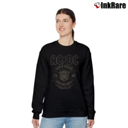 Women’s Acdc Black Dirty Deeds Fashion Cool Classic Rock Relaxed Sweatshirt in black | Soft, Laid-Back Vibe