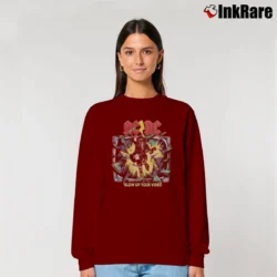 Women’s Acdc Blow Up Your Video World Tour Concert 1988 Relaxed Sweatshirt in maroon | Soft, Laid-Back Vibe