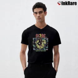 Men’s Acdc Blow Up Your Video World Tour Concert 1988 V-Neck Tee in black | Sharp, Breathable, Everyday Staple