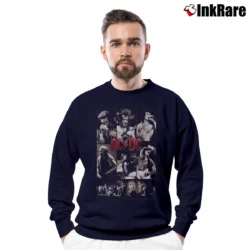 Men’s ACDC Cover Crewneck Sweatshirt in navy | Cozy Fabric, Clean Style