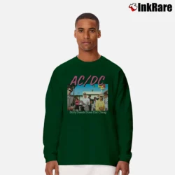 Men’s Acdc Dirty Deeds Done Dirt Graphic Long-Sleeve Shirt in forest green | Sleek, Lightweight, Year-Round Wear