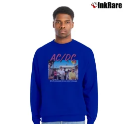 Men’s Acdc Dirty Deeds Done Dirt Graphic Crewneck Sweatshirt in royal blue | Cozy Fabric, Clean Style
