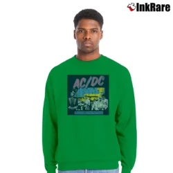 Men’s Acdc Dirty Deeds Done Dirt Crewneck Sweatshirt in irish green | Cozy Fabric, Clean Style