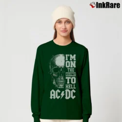 Women’s Acdc I'm On The Highway To Hell for Rock Fans Long-Sleeve Top in forest green | Sleek, Versatile, All-Season