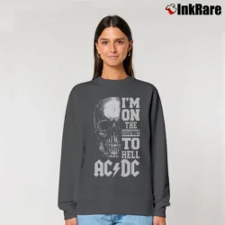 Women’s Acdc I'm On The Highway To Hell for Rock Fans Relaxed Sweatshirt in charcoal | Soft, Laid-Back Vibe