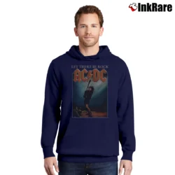 Men’s Acdc Let There Be Rock Mens Big And Tall Pullover Hoodie in navy | Cozy, Durable, Modern Fit