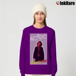 Women’s Acdc Powerage Rock Band Legend Long-Sleeve Top in purple | Sleek, Versatile, All-Season