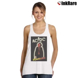 Women’s Acdc Powerage Rock Band Legend Tank Top in white | Lightweight, Movement-Friendly
