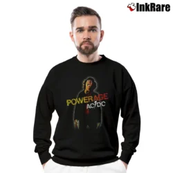 Men’s Acdc Powerage Crewneck Sweatshirt in black | Cozy Fabric, Clean Style