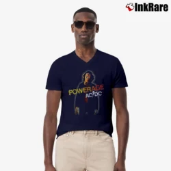 Men’s Acdc Powerage V-Neck Tee in navy | Sharp, Breathable, Everyday Staple