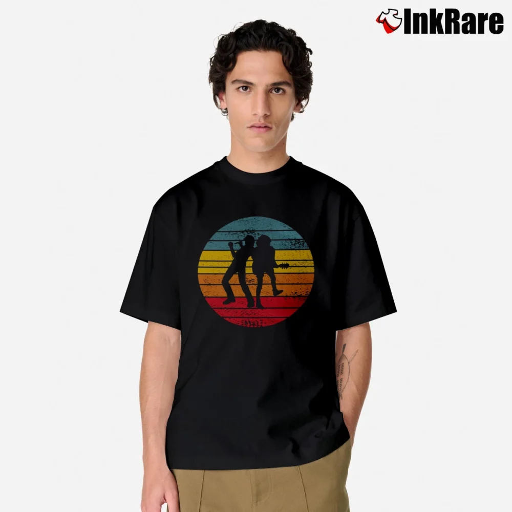 Men’s Acdc Rock Band Retro Classic T-Shirt in black | Soft, Breathable Everyday Wear