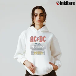 Women’s Acdc The Razors Edge Tour 1990 Classic for Rock Fans Cozy Hoodie in white | Warm, Structured, Stylish