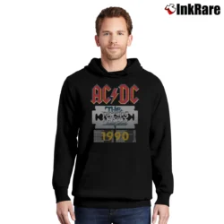 Men’s Acdc The Razors Edge Tour 1990 for Classic Rock Fans Pullover Hoodie in black | Cozy, Durable, Modern Fit