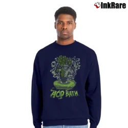 Men’s Acid Bath Sludge Metal Crewneck Sweatshirt in navy | Cozy Fabric, Clean Style