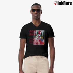 Men’s Acid Bath When The Kite String Pops V-Neck Tee in black | Sharp, Breathable, Everyday Staple