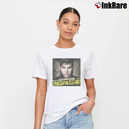 Adam Lambert Trespassing Women’s Tee in white – Effortless Style Women’s Adam Lambert Trespassing T-Shirt in white | Soft, Flattering Fit