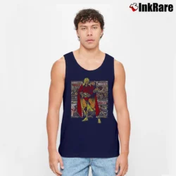 Men’s Adam Warlock Silver Age Marvel Classic Covers Tank Top in navy | Breathable, Active-Friendly Design
