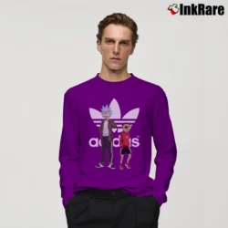 Men’s Adidas Logo Rick And Morty Graphic Long-Sleeve Shirt in purple | Sleek, Lightweight, Year-Round Wear