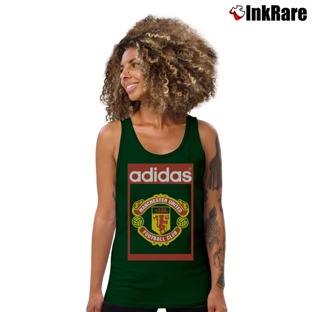 Women’s Adidas Manchester United Label Tank Top in forest green | Lightweight, Movement-Friendly