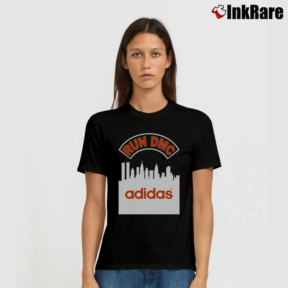 Women’s Adidas Run Dmc Chicago 80s Hip Hop Signature T-Shirt in black | Soft, Flattering Fit