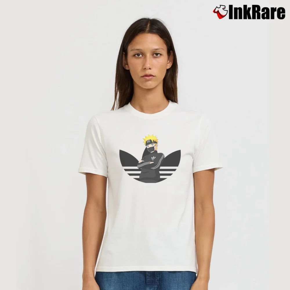 Women’s Adidas X Naruto Logo Signature T-Shirt in white | Soft, Flattering Fit
