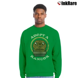 Men’s Adopt A Rancor Star Wars Crewneck Sweatshirt in irish green | Cozy Fabric, Clean Style