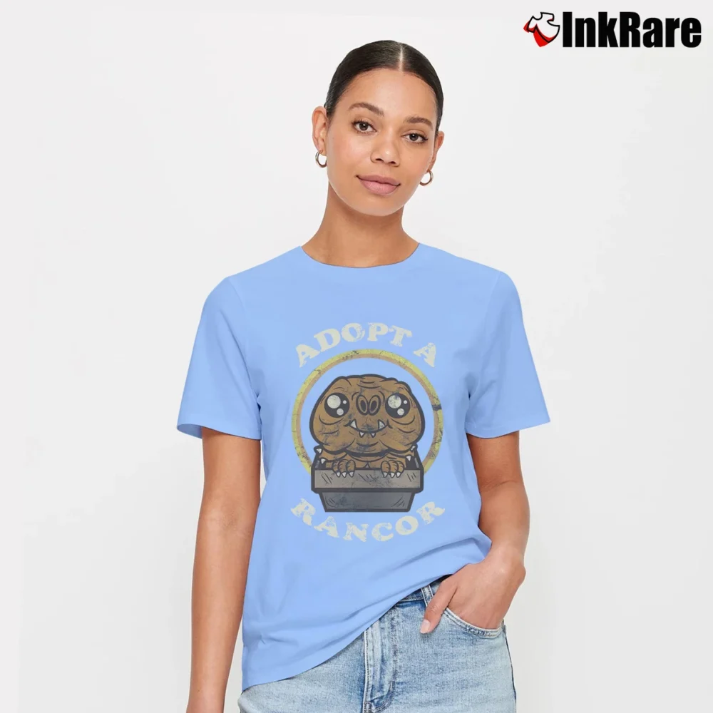 Women’s Adopt A Rancor Star Wars Signature T-Shirt in light blue | Soft, Flattering Fit