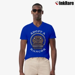 Men’s Adopt A Rancor Star Wars V-Neck Tee in royal blue | Sharp, Breathable, Everyday Staple