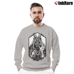 Men’s Advanced Dungeons And Dragons Lich Graphic Crewneck Sweatshirt in sport grey | Cozy Fabric, Clean Style