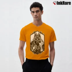 Men’s Advanced Dungeons And Dragons Lich Graphic V-Neck Tee in orange | Sharp, Breathable, Everyday Staple