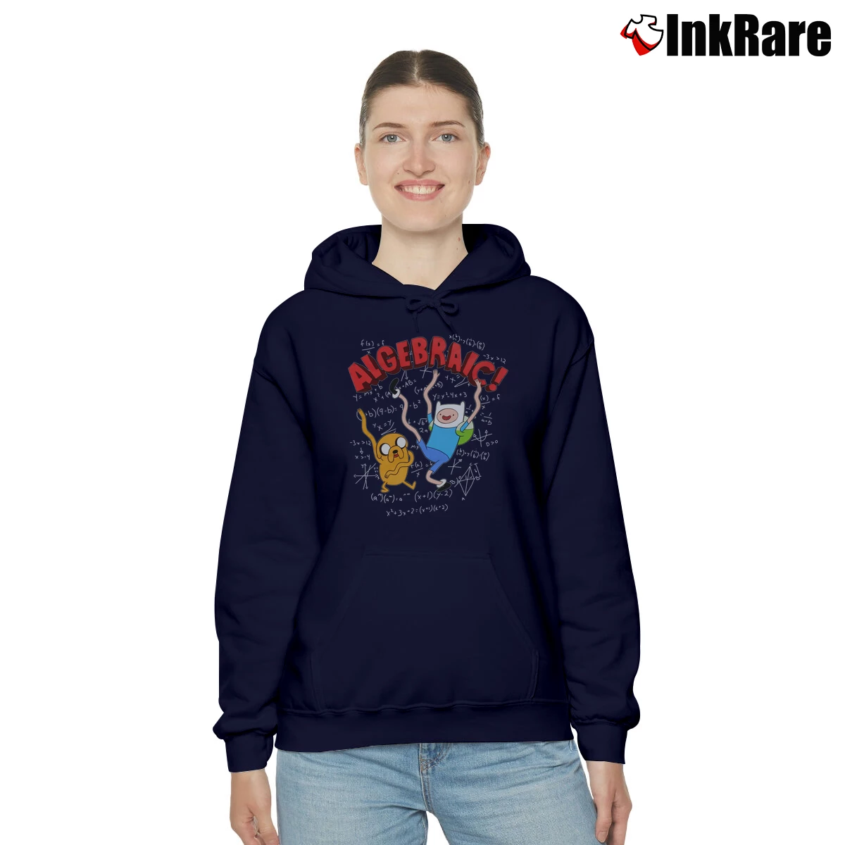 Women’s Adventure Time Algebraic Cozy Hoodie in navy | Warm, Structured, Stylish