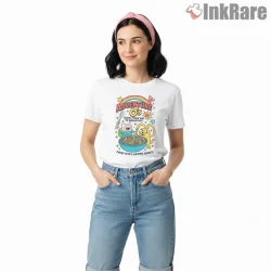 Adventure Time Cereal Box Parody Breakfast Cartoon Shirt on white short sleeve shirt for women graphic tee