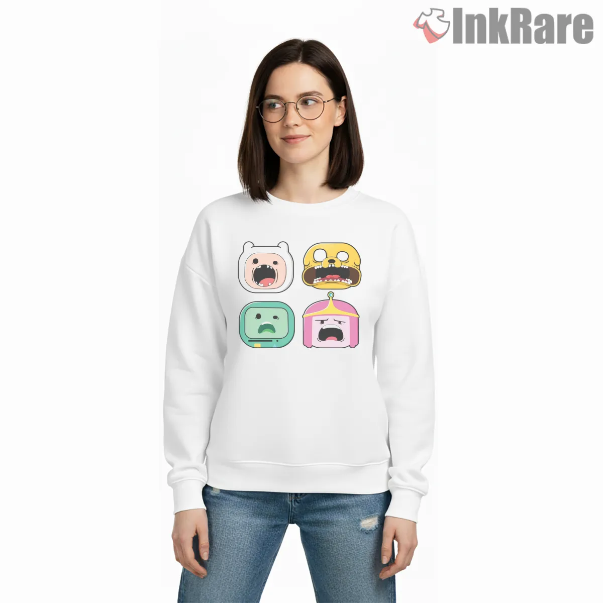 Adventure Time Character Expressions Grid Cartoon Shirt Adventure Time Character Expressions Grid Cartoon Shirt on graphic shirt for women graphic tee
