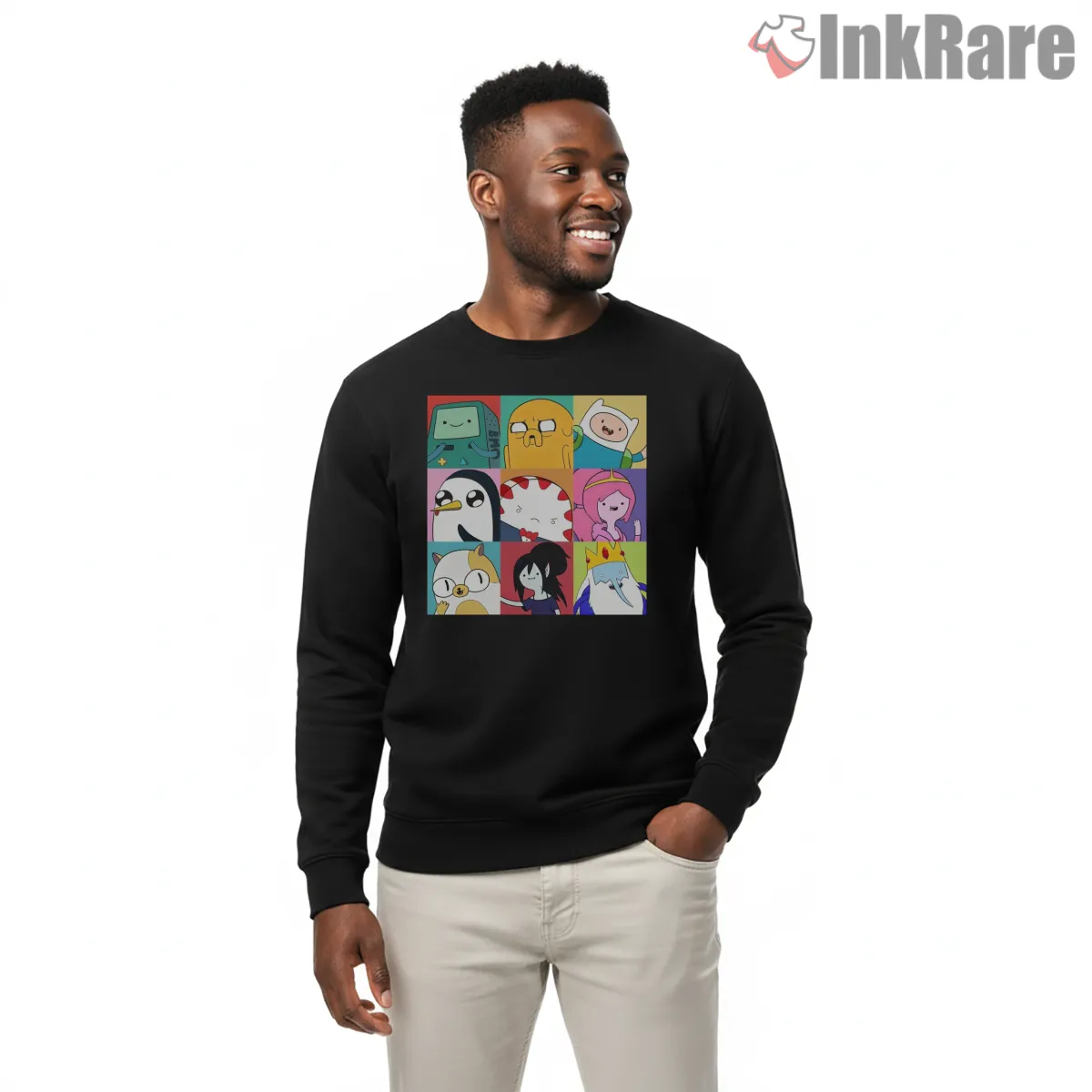 Adventure Time Character Grid Collage Color Block Cartoon Shirt Adventure Time Character Grid Collage Color Block Cartoon Shirt on graphic shirt for men graphic tee