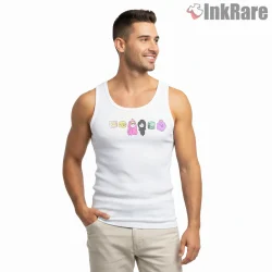 Adventure Time Character Headshot Lineup Minimal Shirt on white tank top for men graphic tee