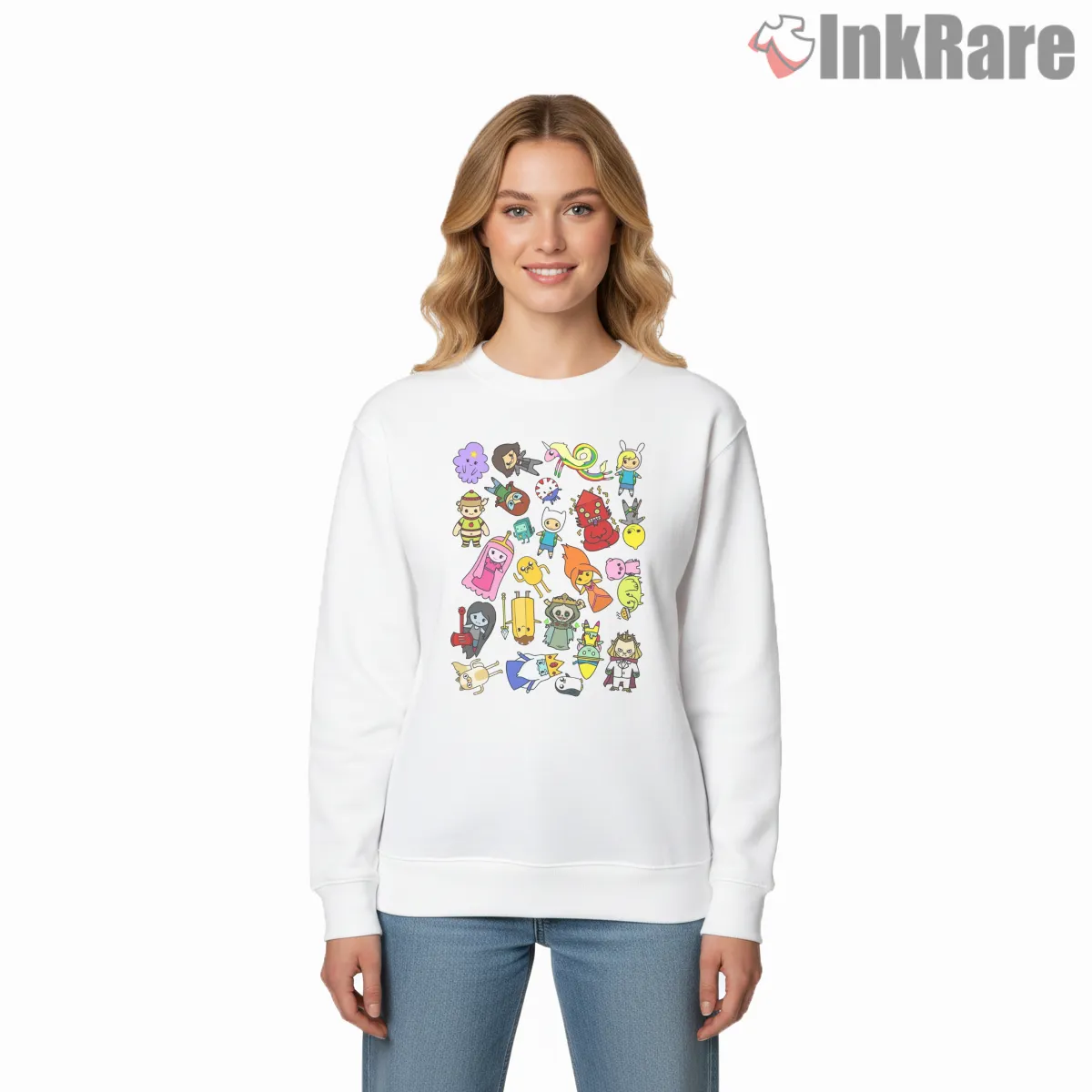 Adventure Time Character Sticker Collage Cartoon Shirt Adventure Time Character Sticker Collage Cartoon Shirt on graphic shirt for women graphic tee