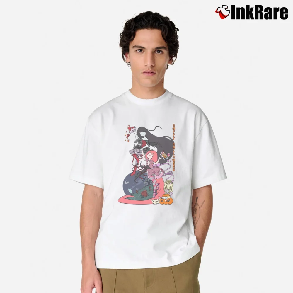 Men’s Adventure Time Marceline And Bubblegum Classic T-Shirt in white | Soft, Breathable Everyday Wear