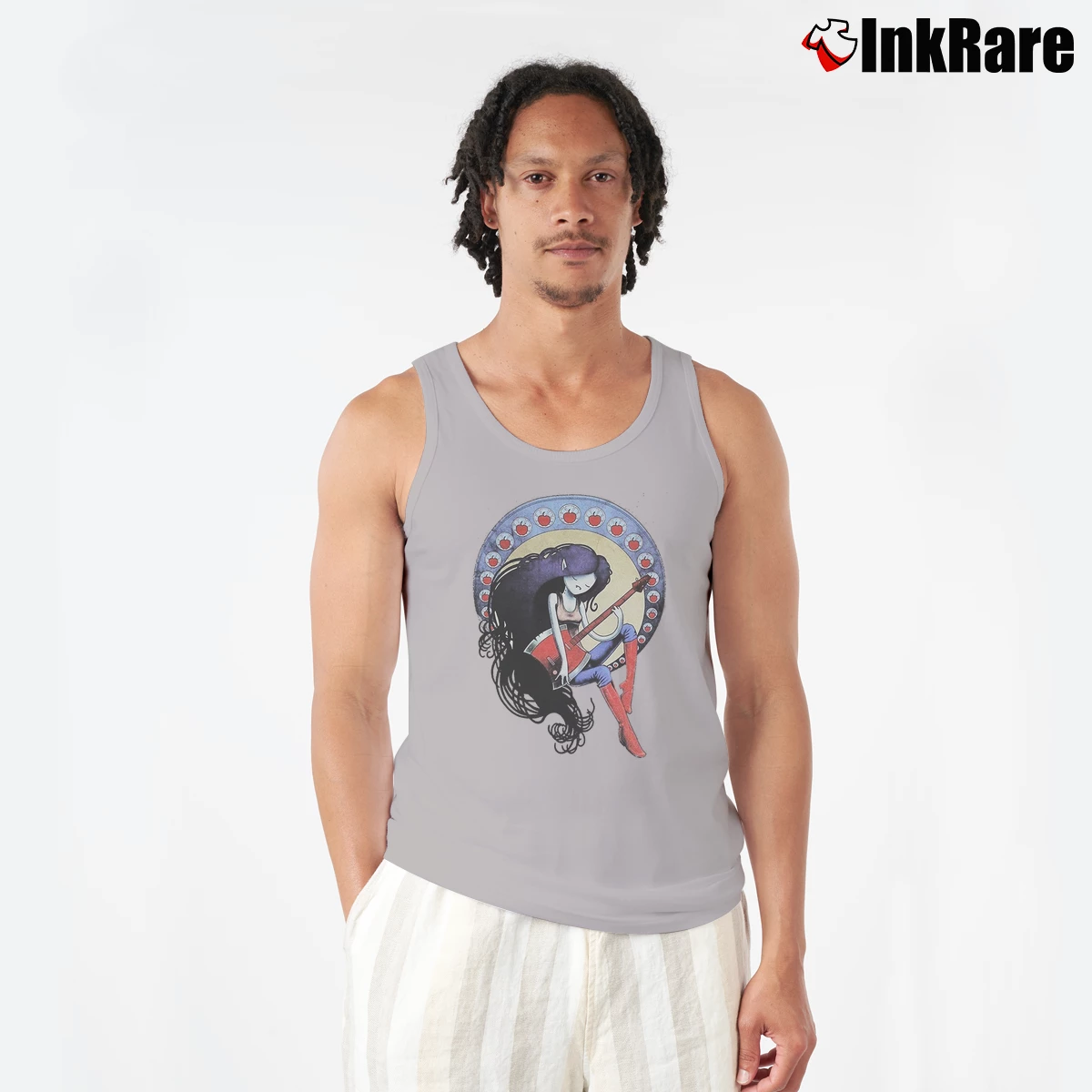 Men’s Adventure Time Marceline Guitar Tank Top in sport grey | Breathable, Active-Friendly Design